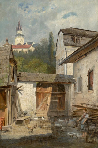 Vojtech Angyal - Courtyard in Kremnica.webp