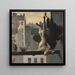 Vue de la ville avec nature morte - Hugo Salmson — inramlat konstverk på väggen