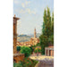 Reproduktion av målningen Vy över Palazzo Vecchio från Boboli-trädgårdarna, Florens - Antonietta Brandeis