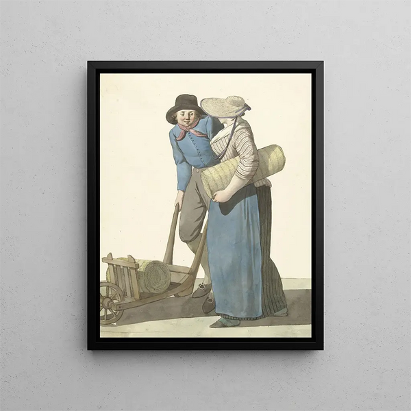 W Barthautz - Vrouw naast een man met een kruiwagen.webp