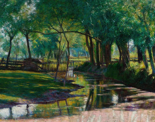 Wadysaw Podkowiski - Green landscape with a stream.webp