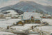 Cottages dans la neige - Władysław Ślewiński — vy av konstverket