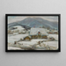 Cottages dans la neige - Władysław Ślewiński — inramlat konstverk på väggen