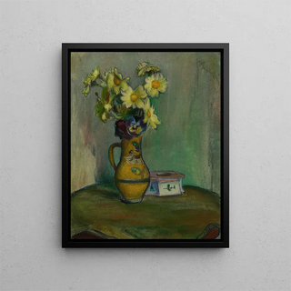 Wadysaw lewiski - Flowers in a yellow pitcher.webp
