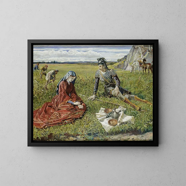 Ruth och Booz - Walter Crane — inramlat konstverk på väggen