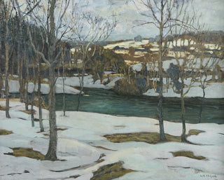Rivière sous la neige - Walter Elmer Schofield — vy av konstverket