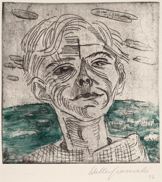 Walter Gramatt - Man at the Sea Selfportrait Mann am Meer Selbstportrt.webp