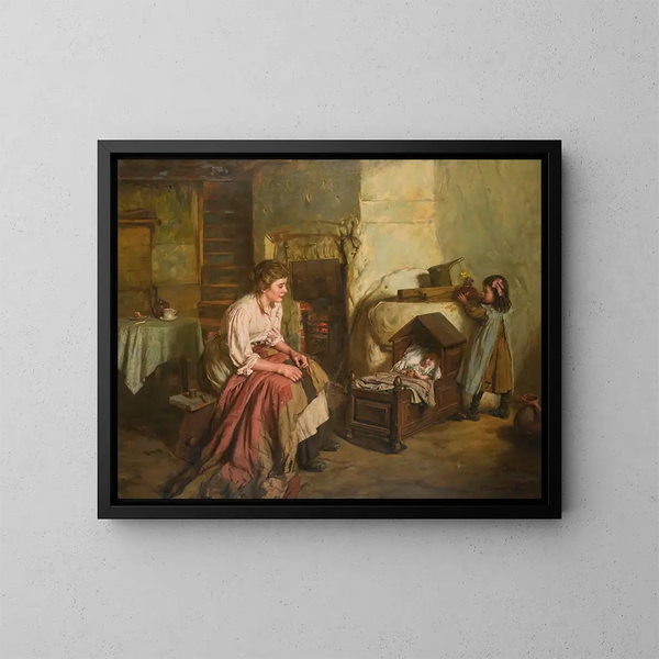 Maternité - Walter Langley — inramlat konstverk på väggen