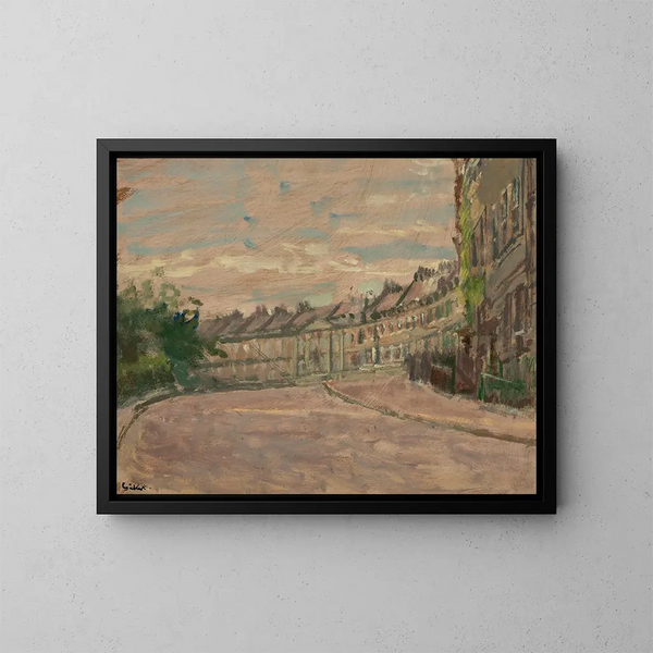 Crescent Lansdown i Bath - Walter Richard Sickert — inramlat konstverk på väggen