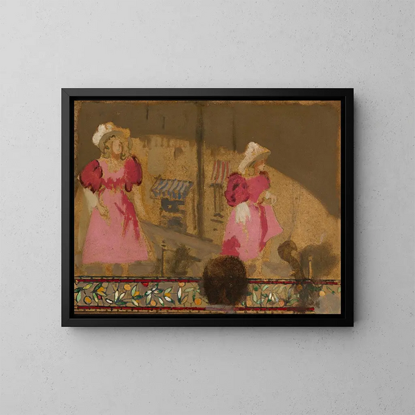 Les Sœurs Lloyd à l'Old Bedford - Walter Richard Sickert — inramlat konstverk på väggen