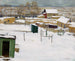 Taos under snön - Walter Ufer — vy av konstverket