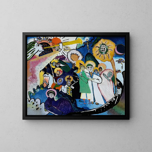 La Toussaint I - Wassily Kandinsky — inramlat konstverk på väggen