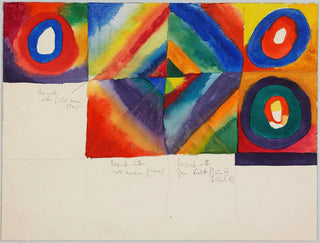 Wassily Kandinsky - Color studies with information on painting technique.webp