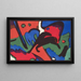 Der Blaue Reiter Le Cavalier bleu - Wassily Kandinsky — inramlat konstverk på väggen