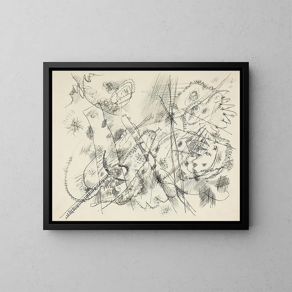 för en gravyr - Wassily Kandinsky — inramlat konstverk på väggen
