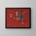 Rouge sourd - Wassily Kandinsky — inramlat konstverk på väggen