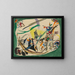 Studie för gröna kanter - Wassily Kandinsky — inramlat konstverk på väggen