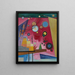 Rouge intense - Wassily Kandinsky — inramlat konstverk på väggen