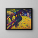 Hus i Murnau - Wassily Kandinsky — inramlat konstverk på väggen