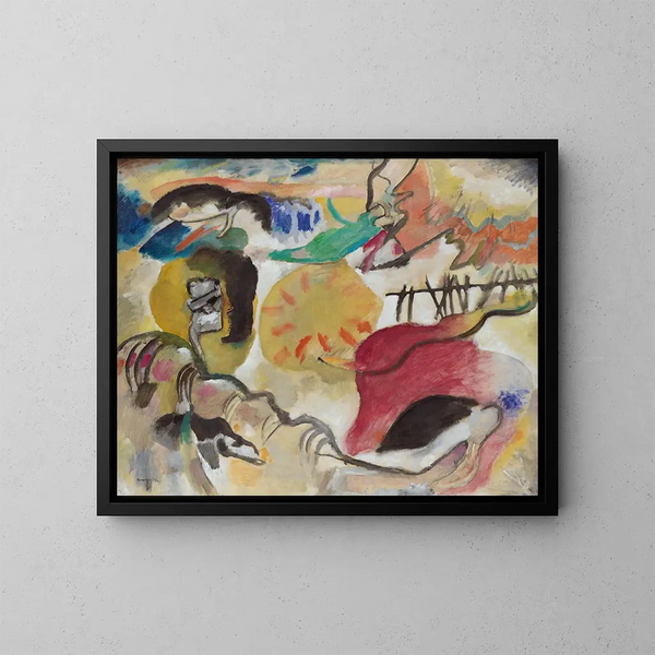 Improvisation 27: Jardin d'amour II - Wassily Kandinsky — inramlat konstverk på väggen