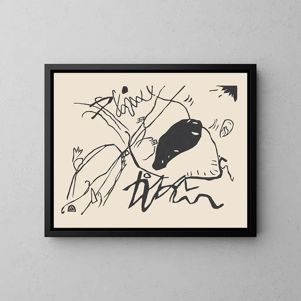 Klnge Pl02 - Wassily Kandinsky — inramlat konstverk på väggen