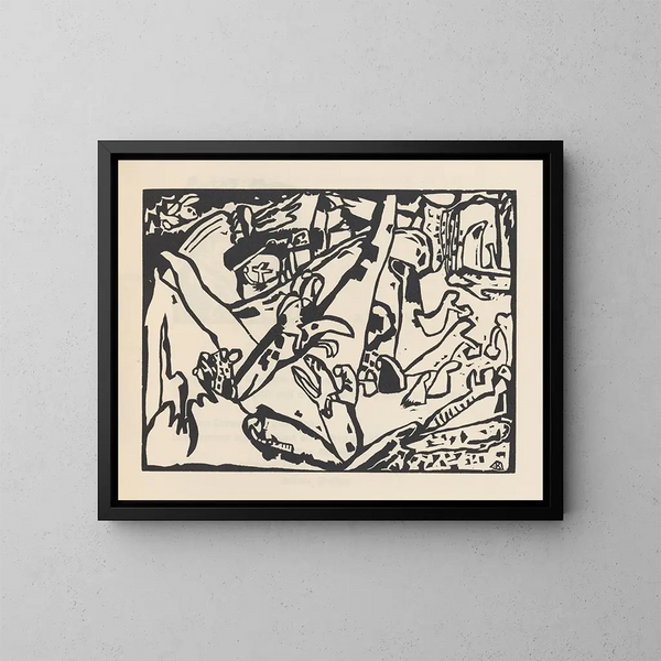 Klnge Pl24 - Wassily Kandinsky — inramlat konstverk på väggen