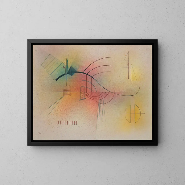 Ligne Ligne - Wassily Kandinsky — inramlat konstverk på väggen