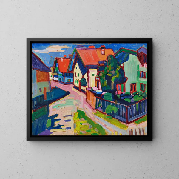 Murnau - Wassily Kandinsky — inramlat konstverk på väggen