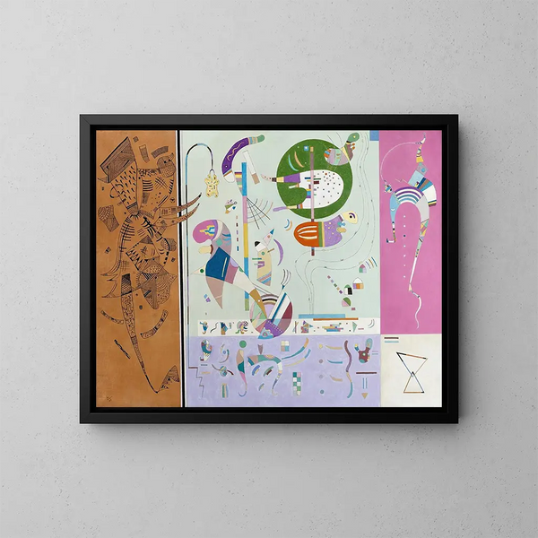 Flera partier - Wassily Kandinsky — inramlat konstverk på väggen