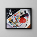 Tache rouge II - Wassily Kandinsky — inramlat konstverk på väggen