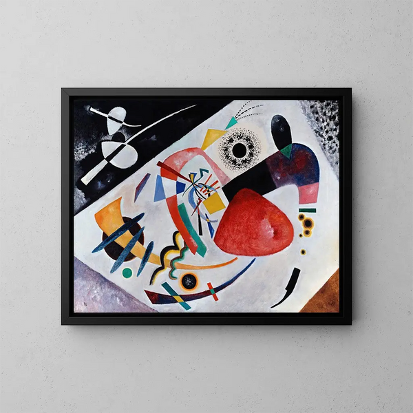 Tache rouge II - Wassily Kandinsky — inramlat konstverk på väggen
