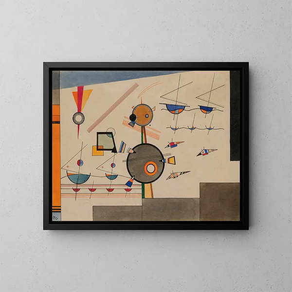 Flottement - Wassily Kandinsky — inramlat konstverk på väggen