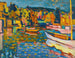 Studie för höstlandskap med båtar - Wassily Kandinsky — vy av konstverket