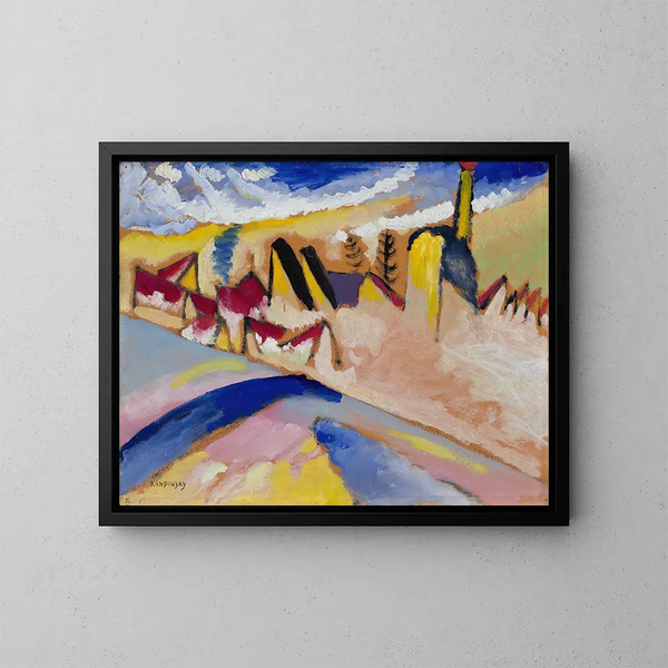 Studie för vinternr 2 - Wassily Kandinsky — inramlat konstverk på väggen