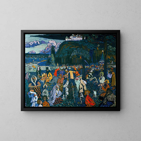 La vie en couleurs - Wassily Kandinsky — inramlat konstverk på väggen