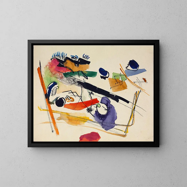 Oskapat målning - Wassily Kandinsky — inramlat konstverk på väggen