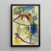 Aquarelle IX med svarta linjer - Wassily Kandinsky — inramlat konstverk på väggen