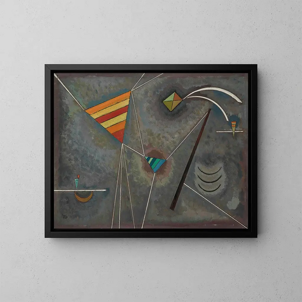 Reliure blanche - Wassily Kandinsky — inramlat konstverk på väggen