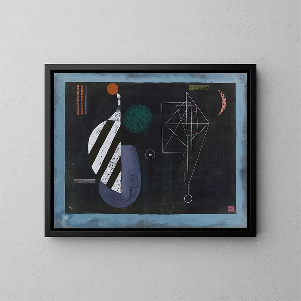 Allians mellan två - Wassily Kandinsky — inramlat konstverk på väggen