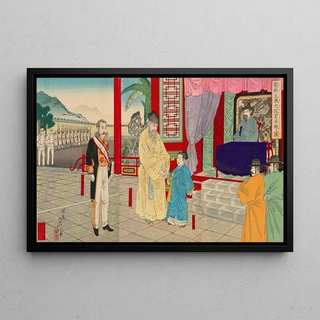 Watanabe Nobukazu - The Regent Paying an Official Visit to the Korean Royal Court.webp
