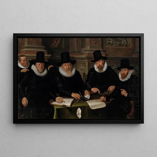Werner van den Valckert - Four Regents and the House Father of the Amsterdam Lepers Asylum.webp