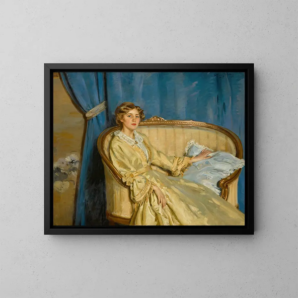 Blå och guld - Wilfrid Gabriel de Glehn — inramlat konstverk på väggen