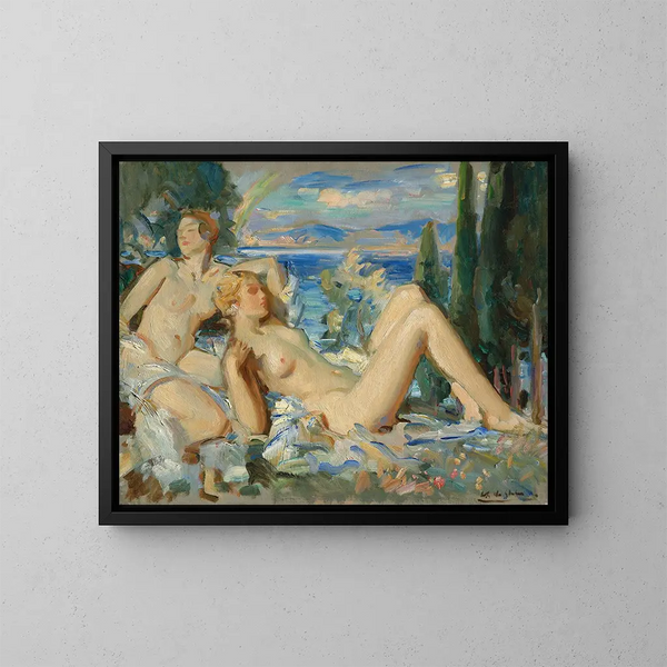 L'Arc-en-ciel - Wilfrid Gabriel de Glehn — inramlat konstverk på väggen