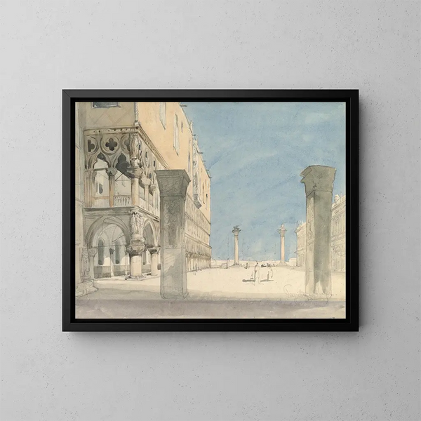 Vue de la Piazzetta de San Marco à Venise - Wilhelm Gail — inramlat konstverk på väggen
