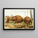 Le Bison d'Europe - Wilhelm Kuhnert — inramlat konstverk på väggen