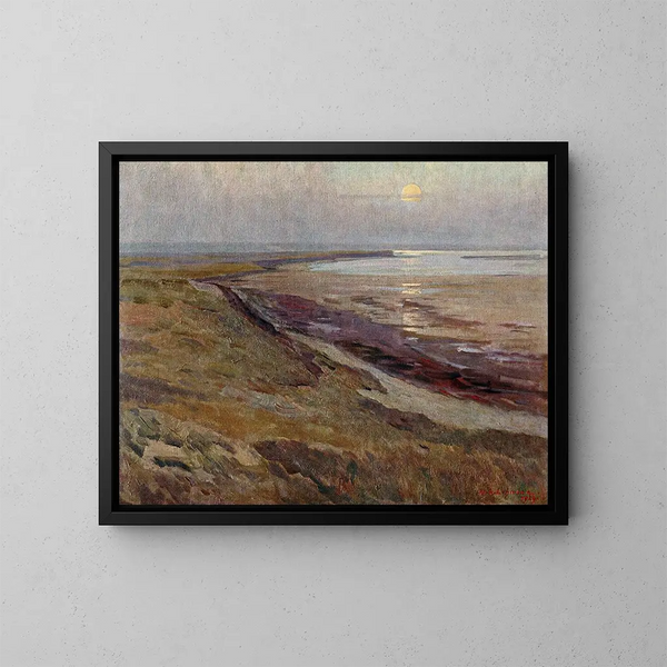 Lever de lune sur l'île de Sylt - Wilhelm Ludwig Lehmann — inramlat konstverk på väggen