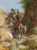 Don Quijote och Sancho Panza som återvänder från de svarta bergen - Wilhelm Marstrand — vy av konstverket