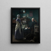 det dubbla porträttet av handelsmannen Christopher Friedenreich Hage 1759-1849 och hans hustru Arnette född Just 1778-1866 - Wilhelm Marstrand — inramlat konstverk på väggen