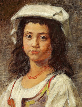 Wilhelm Marstrand - En ung italienerinde med hvidt hovedklde.webp