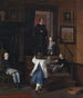 La femme et les enfants de l'artiste dans l'atelier de Charlottenborg - Wilhelm Marstrand — vy av konstverket